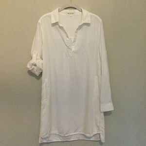 Like new Anthropologie Cloth & Stone A-line shirt dress white S